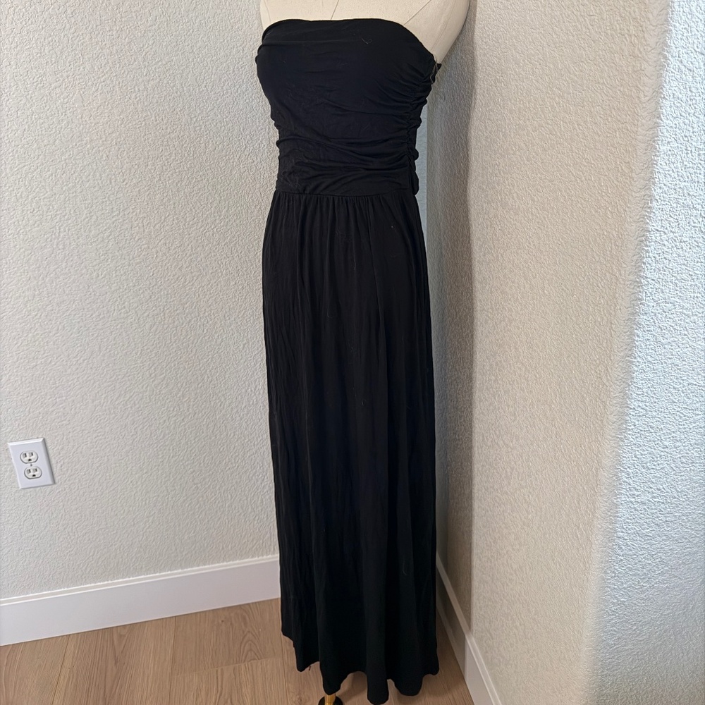 Heart N Hips Black Strapless Maxi Dress Size L
